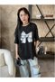 Unisex Bow Tie Tshirt Siyah - 3