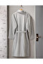 Bernay 100% cotton jacquard unisex bathrobe - grey - natural collection - 2