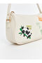 Printed Girl's Baguette Bag with Ecru Wallet - 2