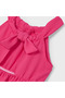 Girl's Ruffled Back Detailed Pomegranate Dress L25Y3933 - 3