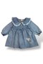 Baby Girl Long Sleeve Butterfly Embroidered Jean Dress