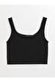 Xside Active Black U Neck Crop Women's Athlete Tank Top - 5