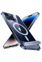 MagSafe Case for iPhone 15 Pro Max: Mil-Grade, Slim, Frosted, Adjustable Kickstand, Purple