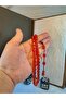 Red Amber Prayer Beads, Capsule Cut, Stick Shape T-68