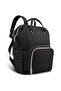 GRAY STRIPED Mother Baby Care Backpack with Bottle Thermos and Liquid Proof Hanger