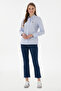 Women's Light Blue Long Sleeve Basic Shirt 50298103 -Vr003 - 4