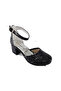 Glittery Girl's Heelled Evening Shoes - 6