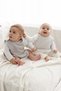 Colors of Joy Set of 2 Organic Cotton Muslin Baby Bibs Gray