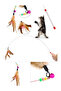 Furry Rattle Cat Catching Fishing Rod 90 cm