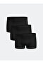 Black Comfortable Fit Cotton Flexible Fabric Men's Boxers 3-Piece