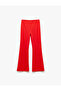Slim Fit Flared Trousers with Slit Detail - 2