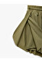 High Waist Slit Detailed Mini Sports Shorts - 6