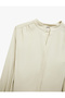 Buttoned Judge Collar Long Sleeve Satin Shirt - 5