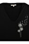 Short Sleeve Printed V-Neck Women's T-Shirt - 3