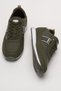 Men's Leather Laced Casual Sports Shoes Khaki - Beige - 7