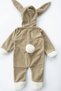 X Silk Atlas Baby Girl Baby Boy Fleece Rabbit Jumpsuit - 2