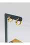 Gold Color Zircon Stone Modern Design Earrings No 5 - 2