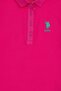Girl's Fuchsia Polo Neck Basic T-Shirt 50298183-Vr218 - 3