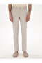 Beige Slim Fit Elastic Waist Canvas Trousers 50301791-Vr011 - 2