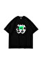 Woman Shadows Printed Black Oversize Unisex Tshirt