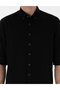 Black Linen Blended Regular Fit Long Sleeve Shirt 50303245-Vr046 - 6