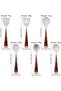 Silicone Cooking Utensils Set, 11 Pcs Kitchen Utensils for Nonstick Cookware, Wood Handles - 6