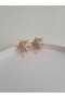 Two Color Star Detailed Women's Steel Earrings - 2