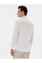 White Slim Fit Linen Look Shirt 50302710-Vr013 - 5