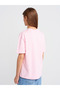 30312 100% Cotton Decorative Stitched Crew Neck T-Shirt-Light Pink - 2