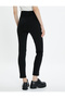 Leggings Trousers with Slit Detail, High Waisted, Elastic Waist - 4