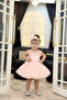 Ruched Star Pattern Embroidered Tulle Baby Girl Evening Dress - 3