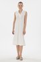 Women's Cream Polo Neck Midi Length Knitted Dress 50300674-Vr071 - 3