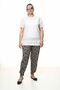 Women's Large Size Patterned Summer Baggy Trousers 13c-3090