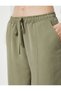 Carrot Trousers Lace-up Waist Regular Waist Pocket Detailed Modal - 5