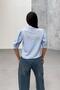 Blue embroidered linen shirt with sleeve - 6