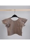 Girl's Crop Tshirt / Ruffled Sleeve 2-8 Years