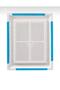 Culvert Plastic Bathroom Wc Ventilation Grille Superficial Movable Shutter 40X40 cm Adjustable Plastic - 2