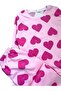 Girl's Cotton Pink Heart Patterned Long Sleeve Seasonal Pajama Set - 4