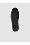 Milan 100% Genuine Leather Black Loafer Shoes with Stitching Detail - 8