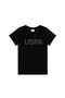 Boy's Black Basic Crew Neck T-Shirt 50298048-Vr046