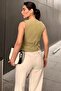 Oil Green Women's Vest Mg2332 - 3