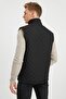 Men's Black Fleece Lined Quilted Vest - 6