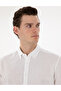 White Linen Blend Regular Fit Long Sleeve Shirt 50303245-Vr013 - 2