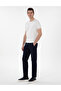 Navy Blue Regular Fit Basic Canvas Trousers 50305473-Vr033 - 3