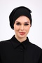 Inner Headscarf 100% Cotton Black Cheesecloth - Embroidered Edges 90X90 cm Women's Hijab Writing Headscarf - 5