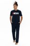 U.S. Polo Assn. 18899 Male Short-Sleeve Cycling Collar Pajamas Kit-Navy