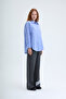 Dark Blue Oversize Basic Shirt - 4