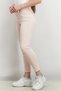 Women Skinny Fit Plain Belt Loops Pants, Pink - 4