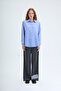 Dark Blue Oversize Basic Shirt - 3