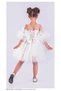 Girl's Red Pom Pom Sleeve Tutu Skirt Dress - 2